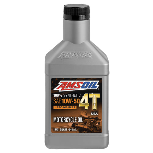 AMSOIL 100% 10W-50 Synthetic 4T Performance Motorcycle Oil - 946 ml