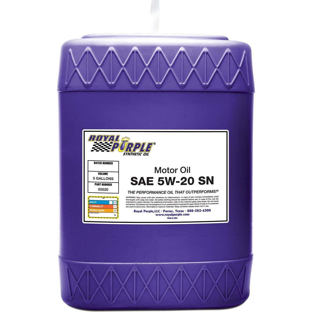 Royal Purple SAE 5W-20 High Performance Synthetic Motor Oil - 946ml
