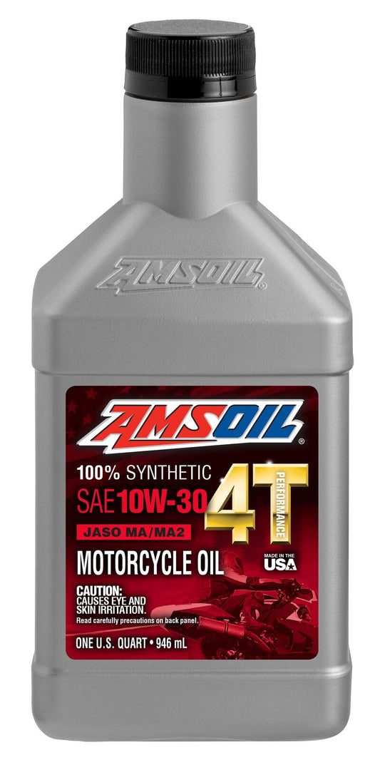 AMSOIL 100% 10W-30 Synthetic 4T Performance Motorcycle Oil - 946 ml