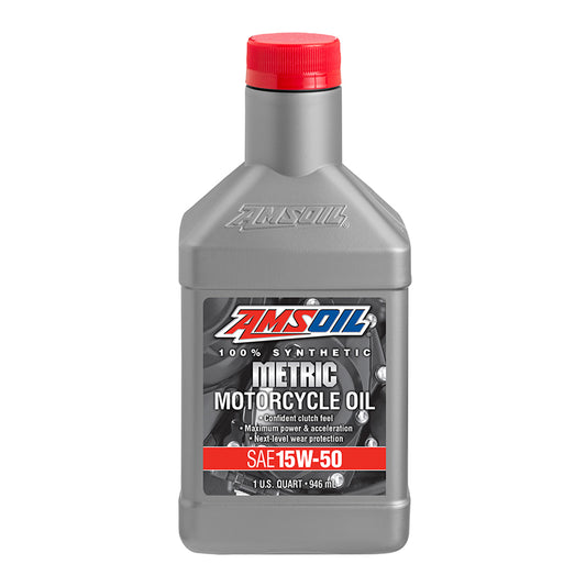 AMSOIL 15W-50 100% Synthetic Metric Motorcycle Oil - 946ml