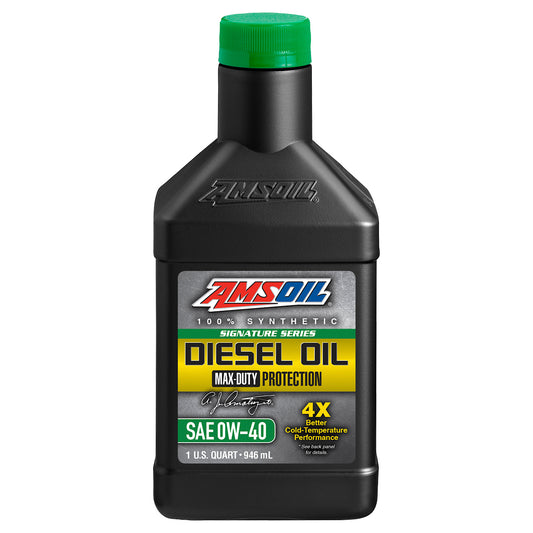 AMSOIL Signature Series 0W-40 100% Synthetic Max-Duty Diesel Oil - 946ml