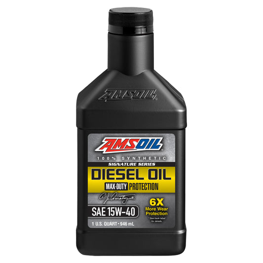 AMSOIL Signature Series 15W-40 100% Synthetic Max-Duty Diesel Oil - 946ml