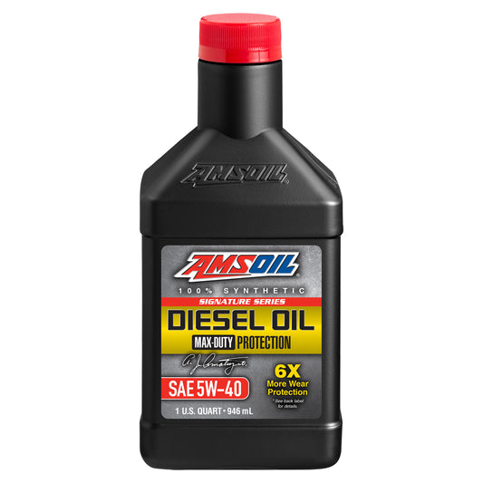 AMSOIL Signature Series 5W-40 100% Synthetic Max-Duty Diesel Oil - 946ml