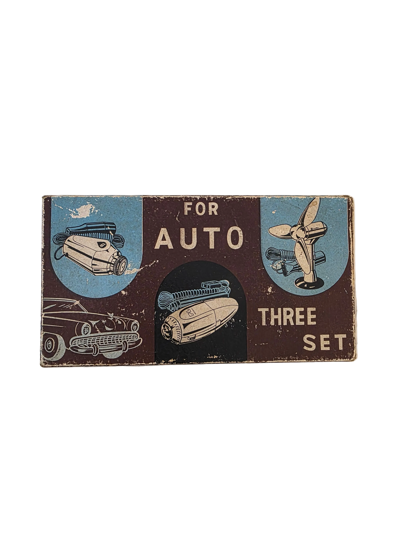 Vintage 6V Auto Accessory Kit | 3-Piece Shaver, Fan & Light (Made in Japan)